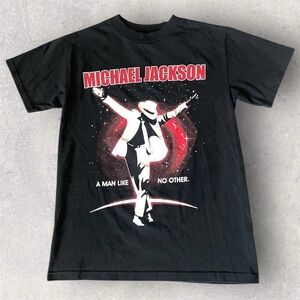Michael Jackson Memorial Graphic Tee Black Red